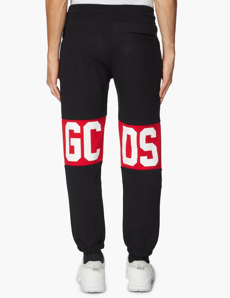 rinascente GCDS Pantalone tuta banda logo - nero