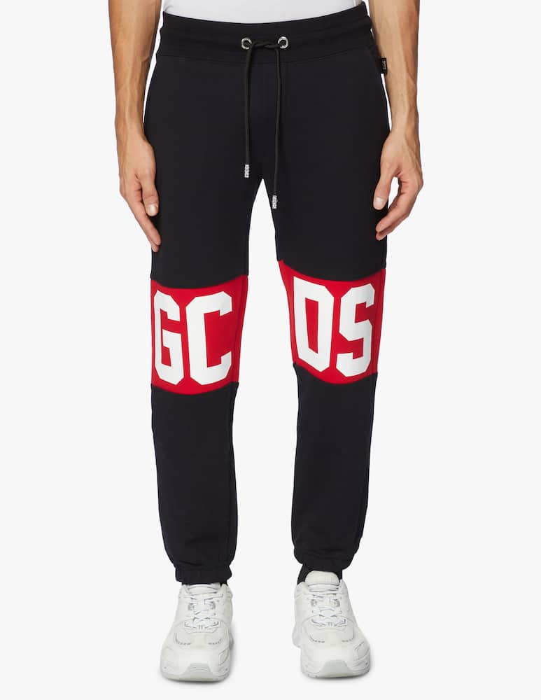 rinascente GCDS Pantalone tuta banda logo - nero
