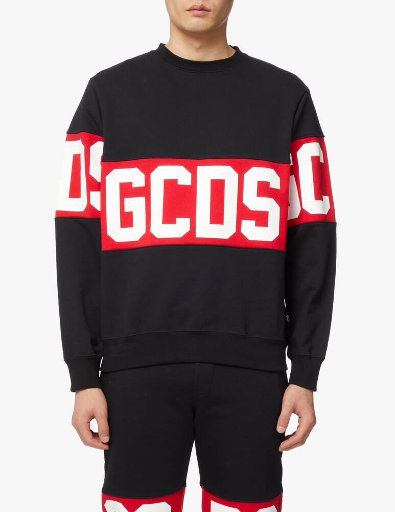 GCDS Maglia girocollo con logo  - immagine 1