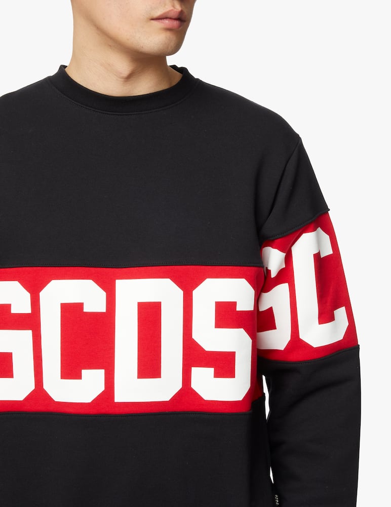 GCDS Maglia girocollo con logo  - immagine 4