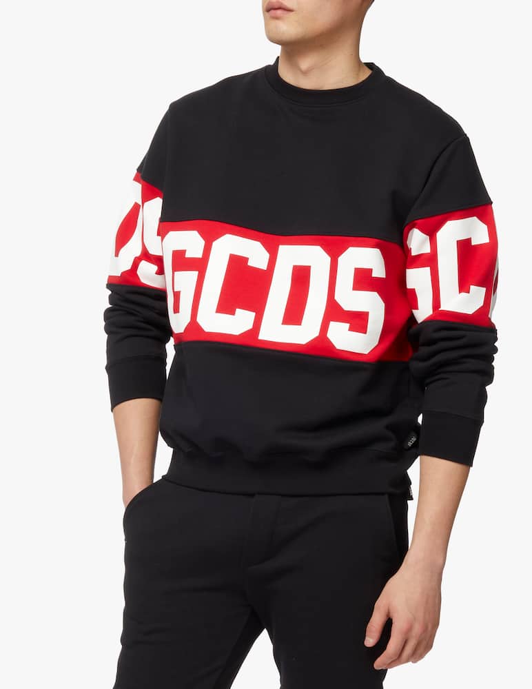 GCDS Maglia girocollo con logo  - immagine 5