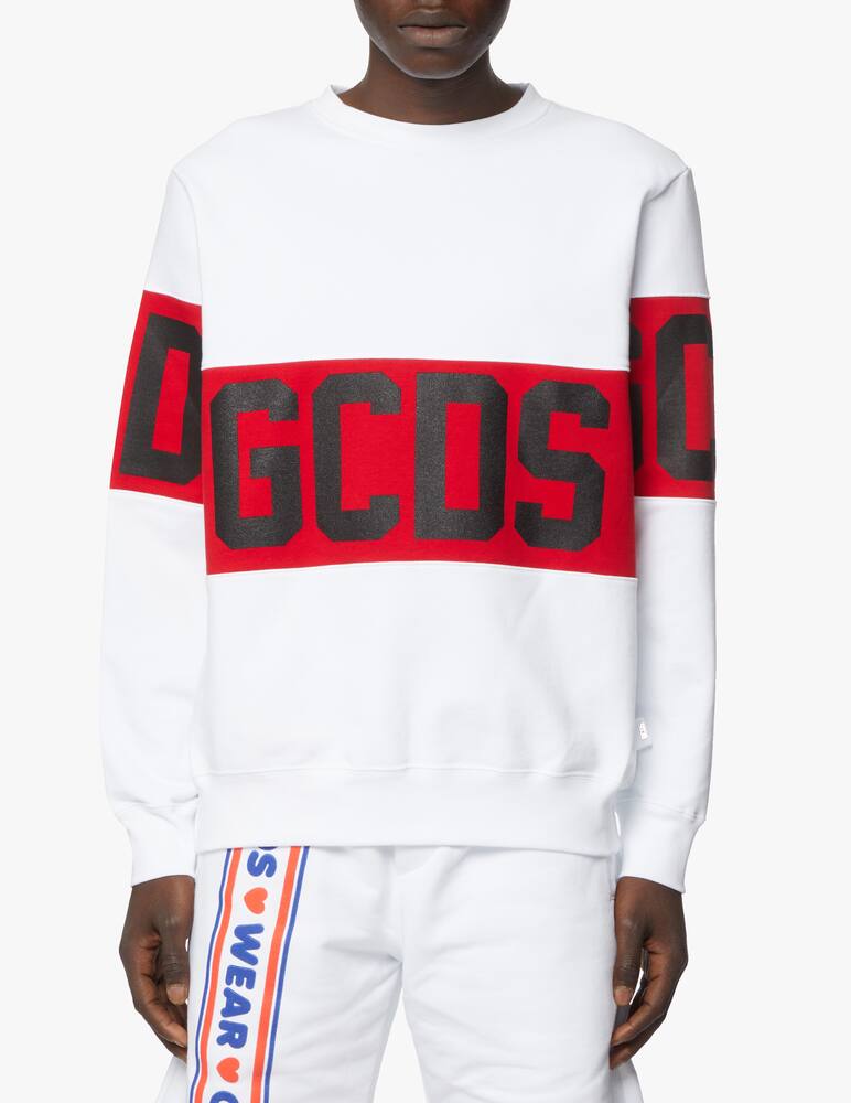 rinascente GCDS Felpa girocollo band logo in cotone 