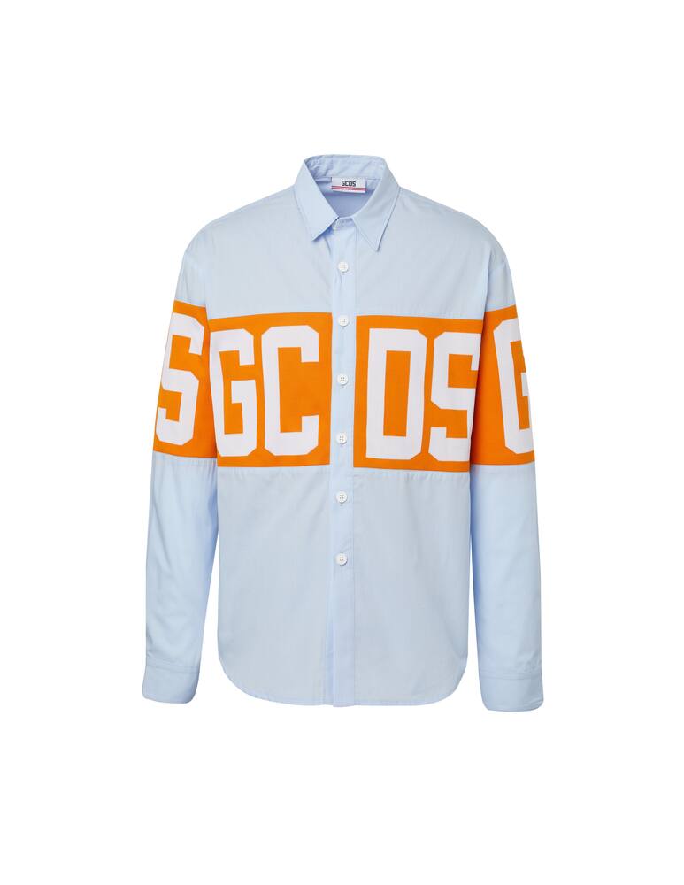 rinascente GCDS Band logo long sleeve shirt - light blue