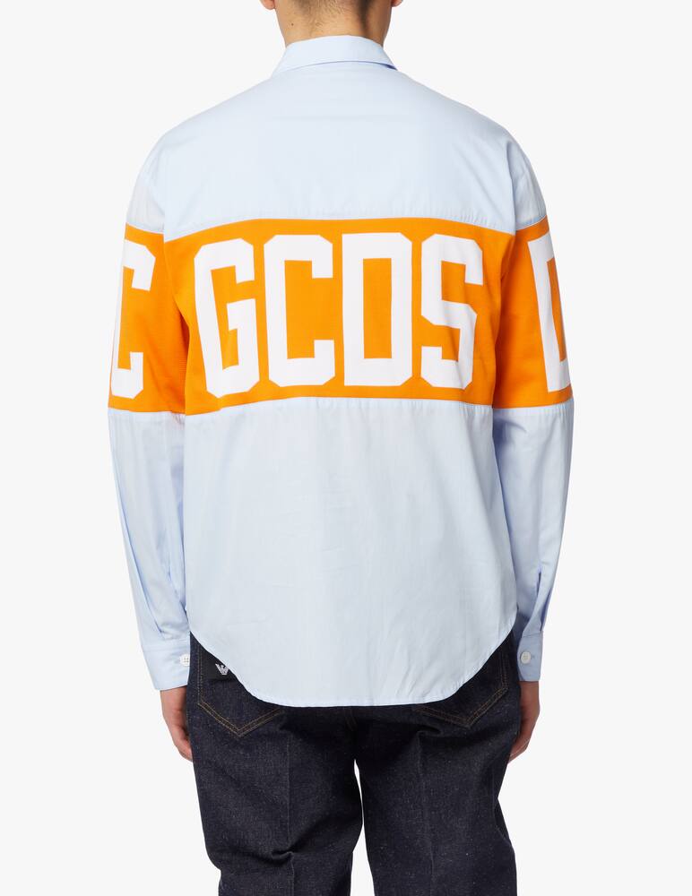 rinascente GCDS Band logo long sleeve shirt - light blue