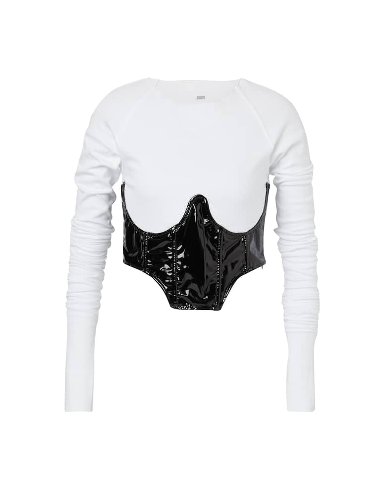 GCDS Top con corsetto in vinile - immagine 1 GCDS Top con corsetto in vinile - immagine 1