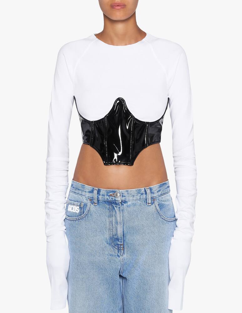 GCDS Top con corsetto in vinile - immagine 3 GCDS Top con corsetto in vinile - immagine 3