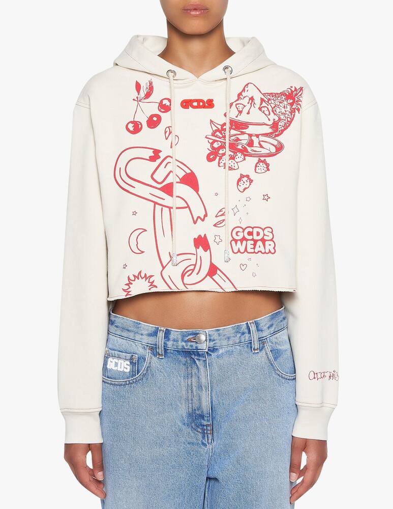 rinascente GCDS Felpa in cotone crop