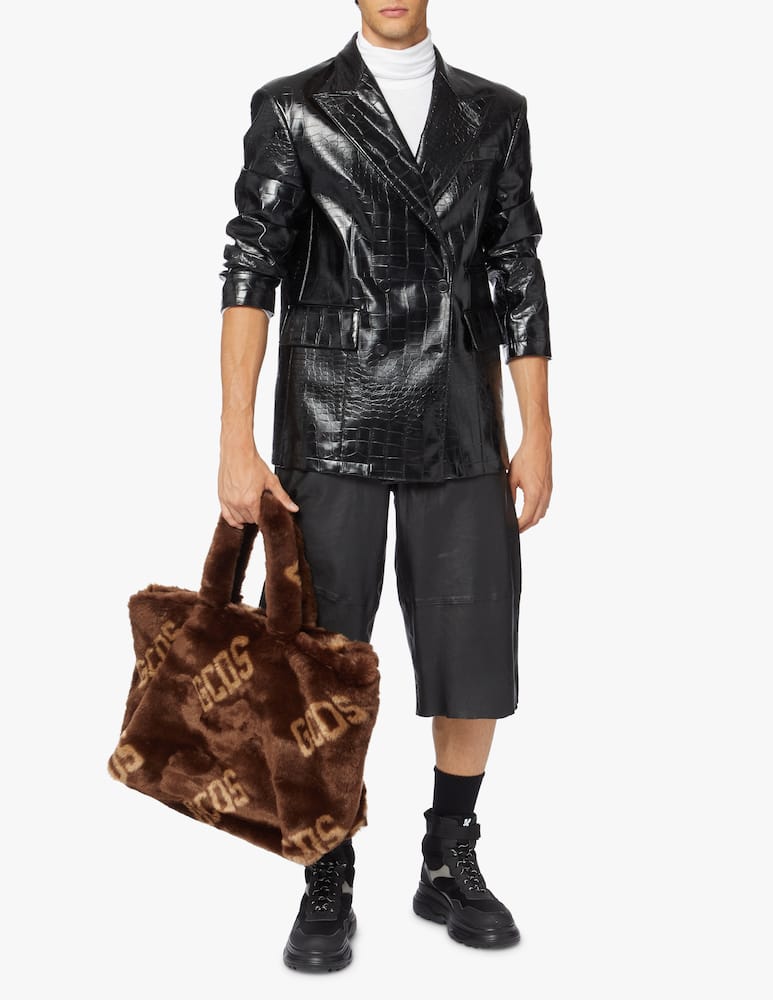 rinascente GCDS Borsa tote in pelliccia sintetica