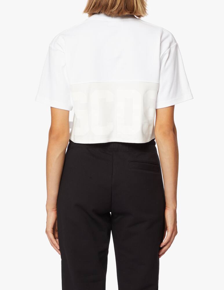 rinascente GCDS T-shirt crop in cotone con logo