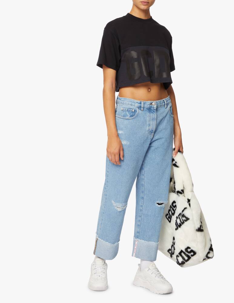 rinascente GCDS Cotton cropped t-shirt with logo