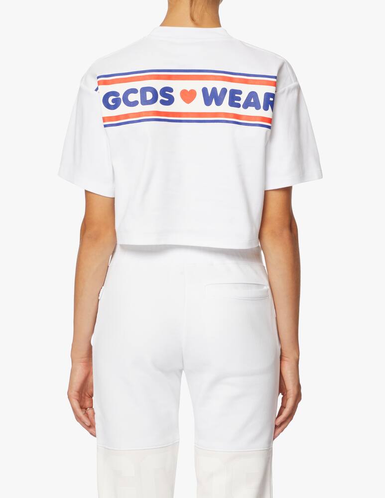 GCDS Cotton cropped t-shirt with logo - picture 3 GCDS Cotton cropped t-shirt with logo - picture 3