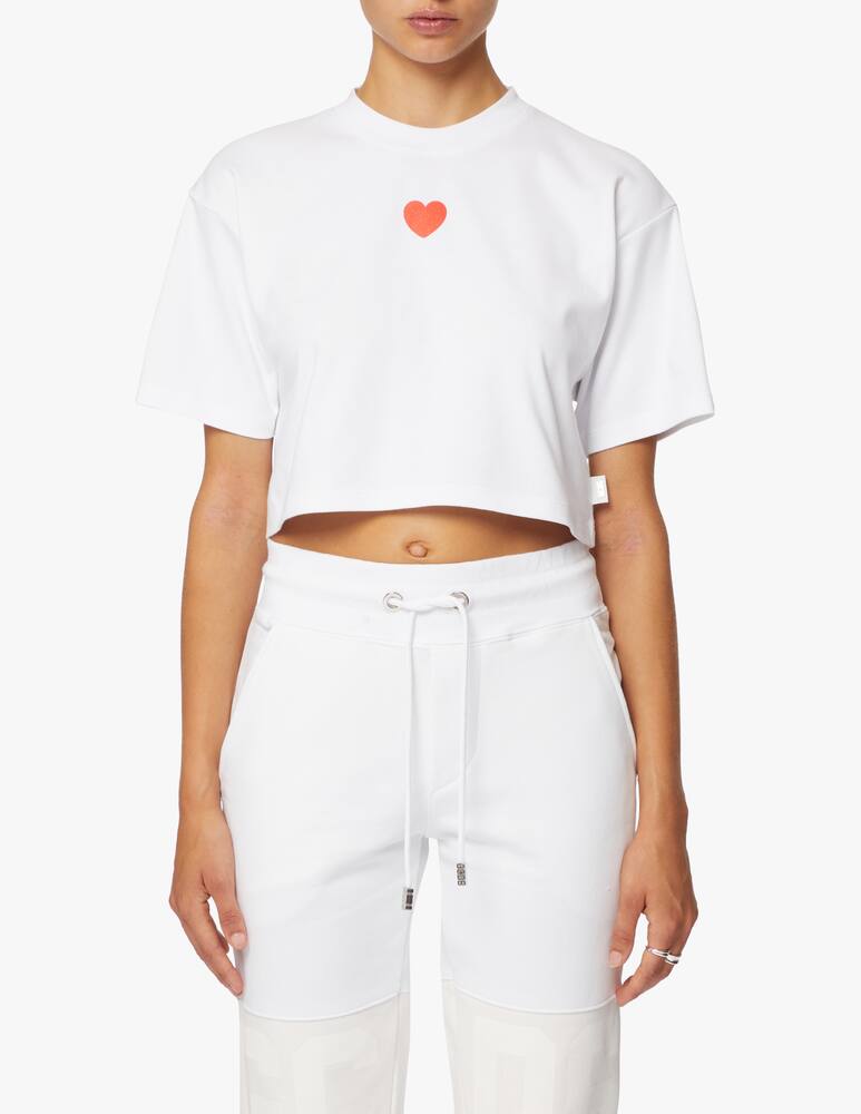 GCDS Cotton cropped t-shirt with logo - picture 4 GCDS Cotton cropped t-shirt with logo - picture 4