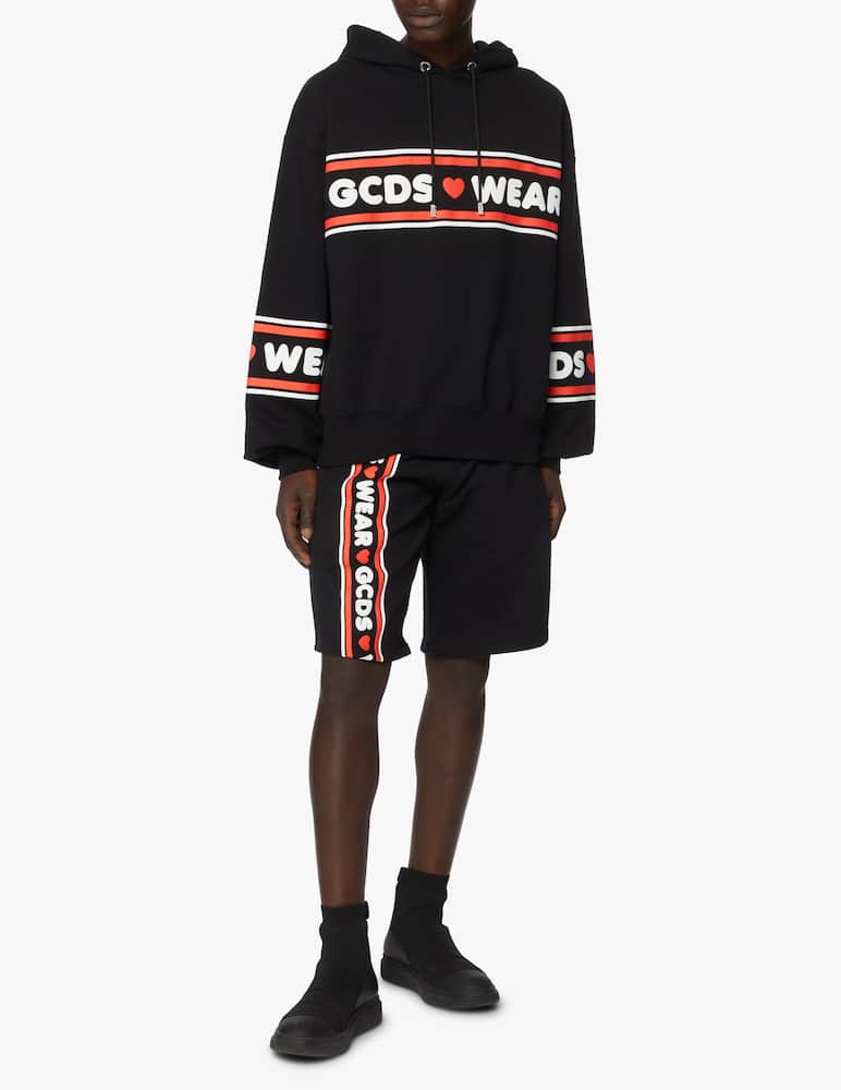rinascente GCDS Cute tape hoodie - black