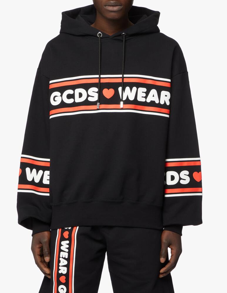rinascente GCDS Cute tape hoodie - black