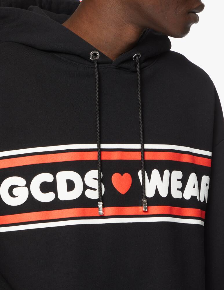 rinascente GCDS Cute tape hoodie - black