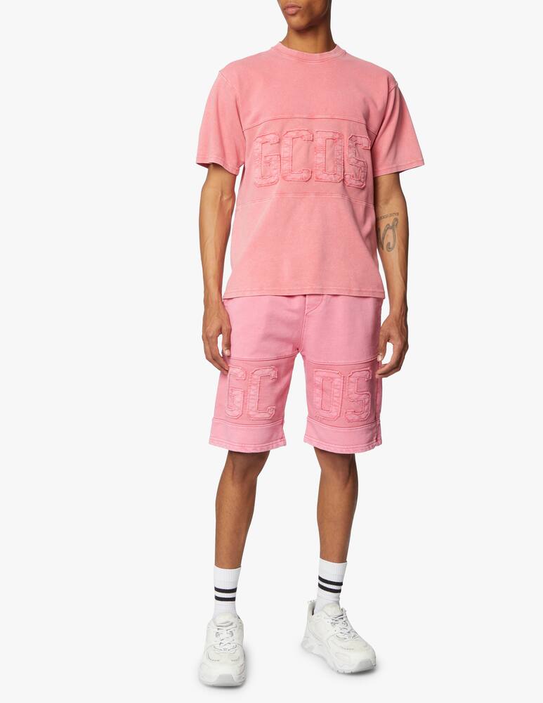 GCDS Overdyed t-shirt short sleeve - pink - picture 2 GCDS Overdyed t-shirt short sleeve - pink - picture 2