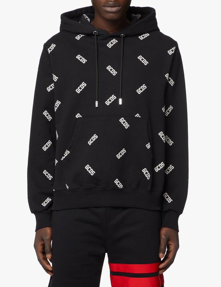 rinascente GCDS Logo ao hoodie - black