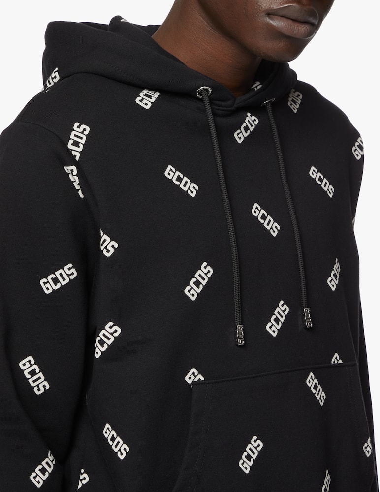 rinascente GCDS Logo ao hoodie - black
