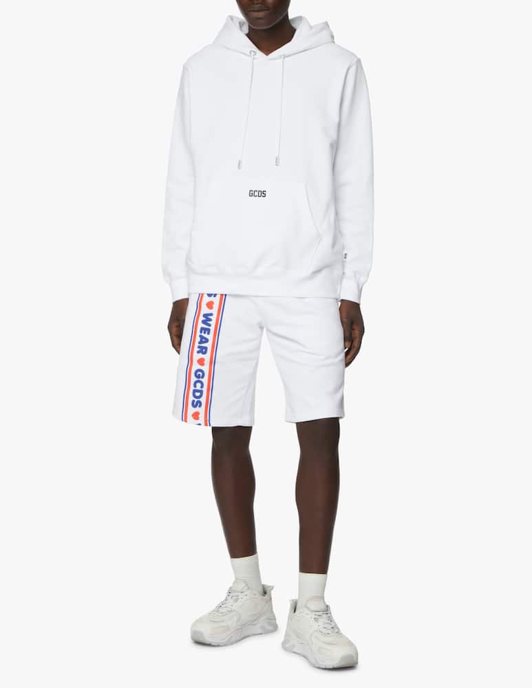 rinascente GCDS Basic logo reg hoodie - white