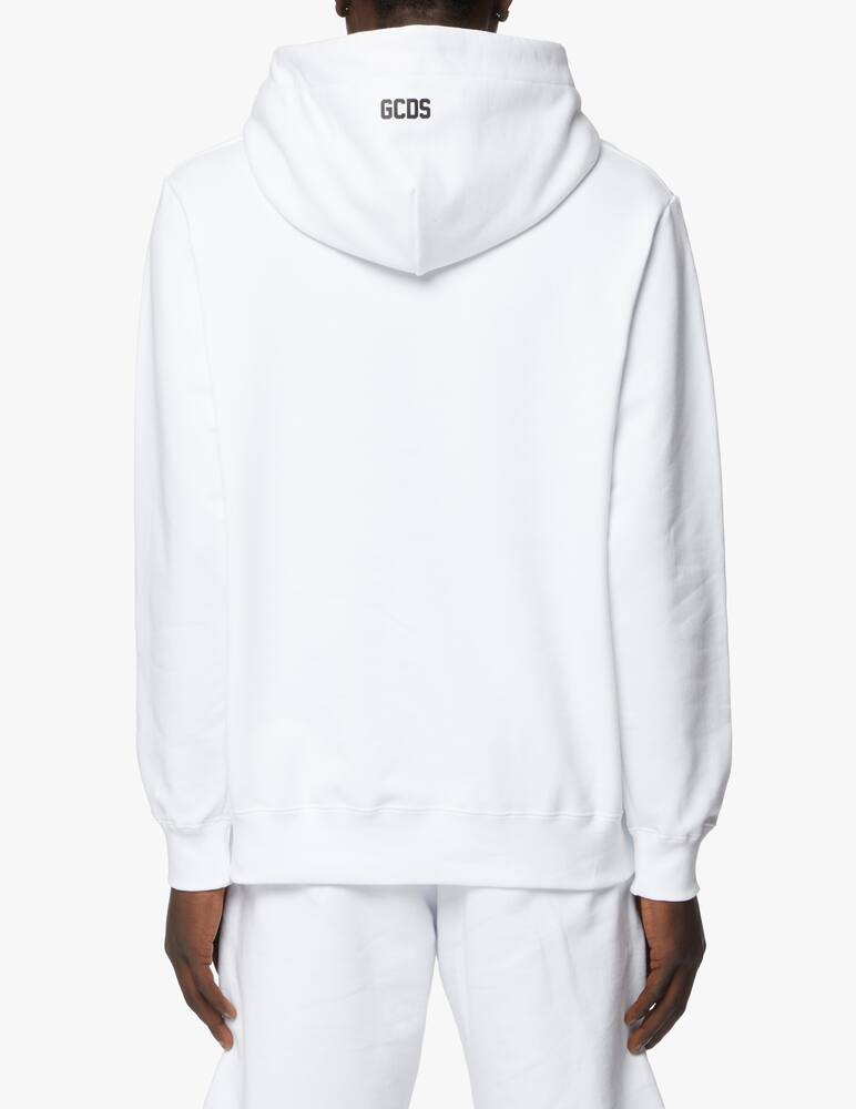 rinascente GCDS Basic logo reg hoodie - white