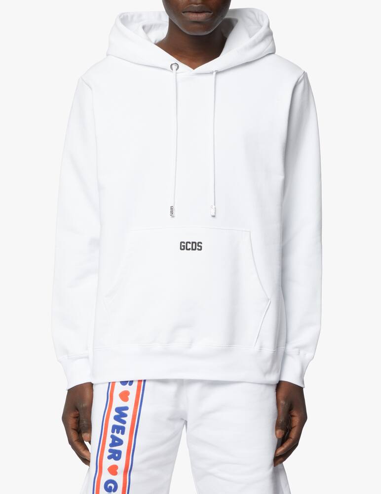 rinascente GCDS Basic logo reg hoodie - white