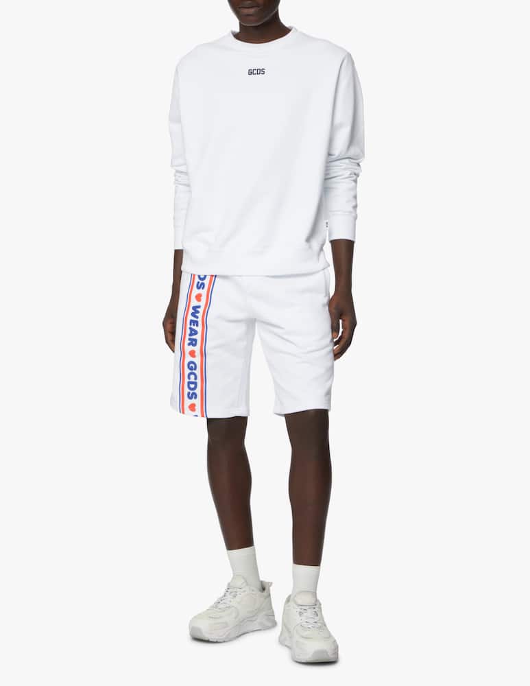 rinascente GCDS Basic logo cotton regular sweatshirt - white