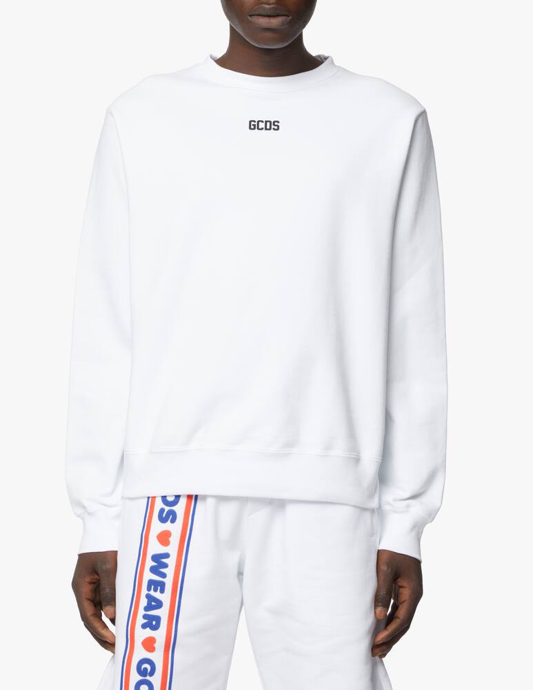 rinascente GCDS Basic logo cotton regular sweatshirt - white