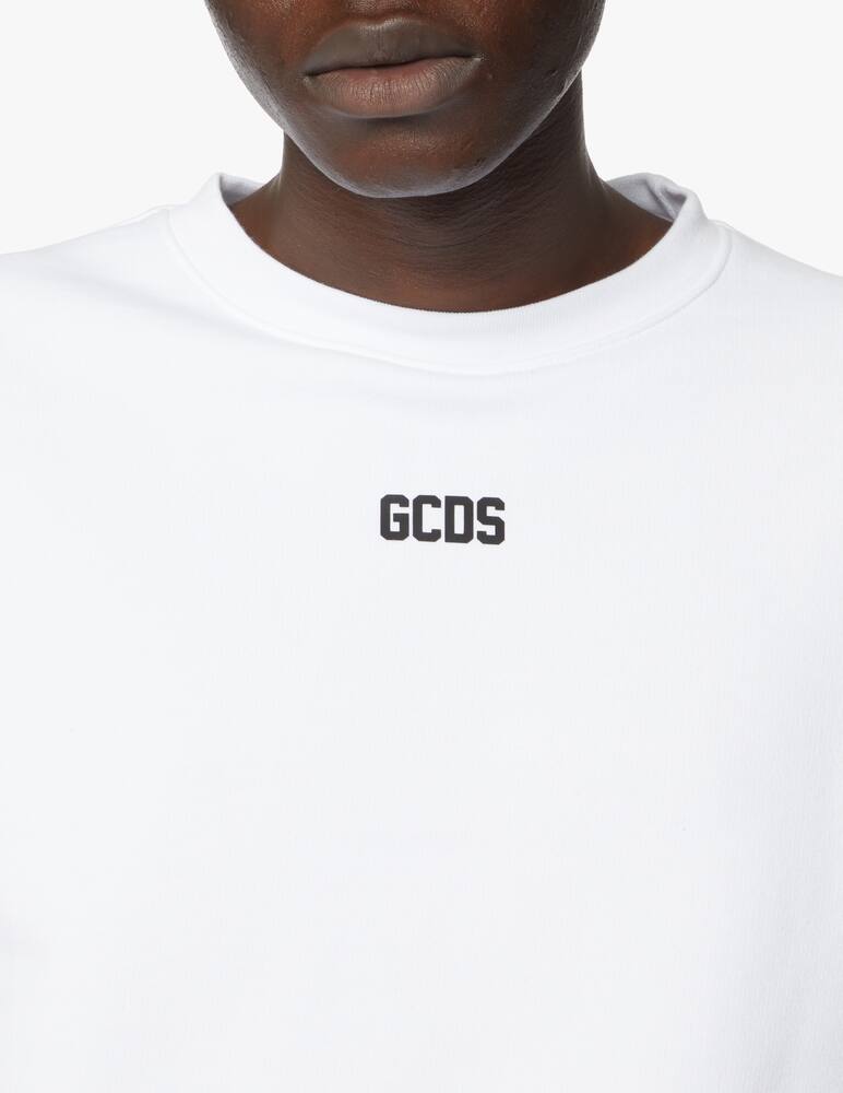 rinascente GCDS Basic logo cotton regular sweatshirt - white