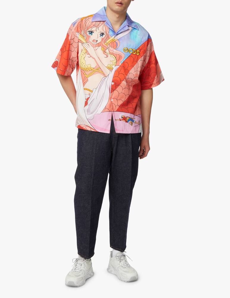 rinascente GCDS One piece print pink short sleeve shirt - multi