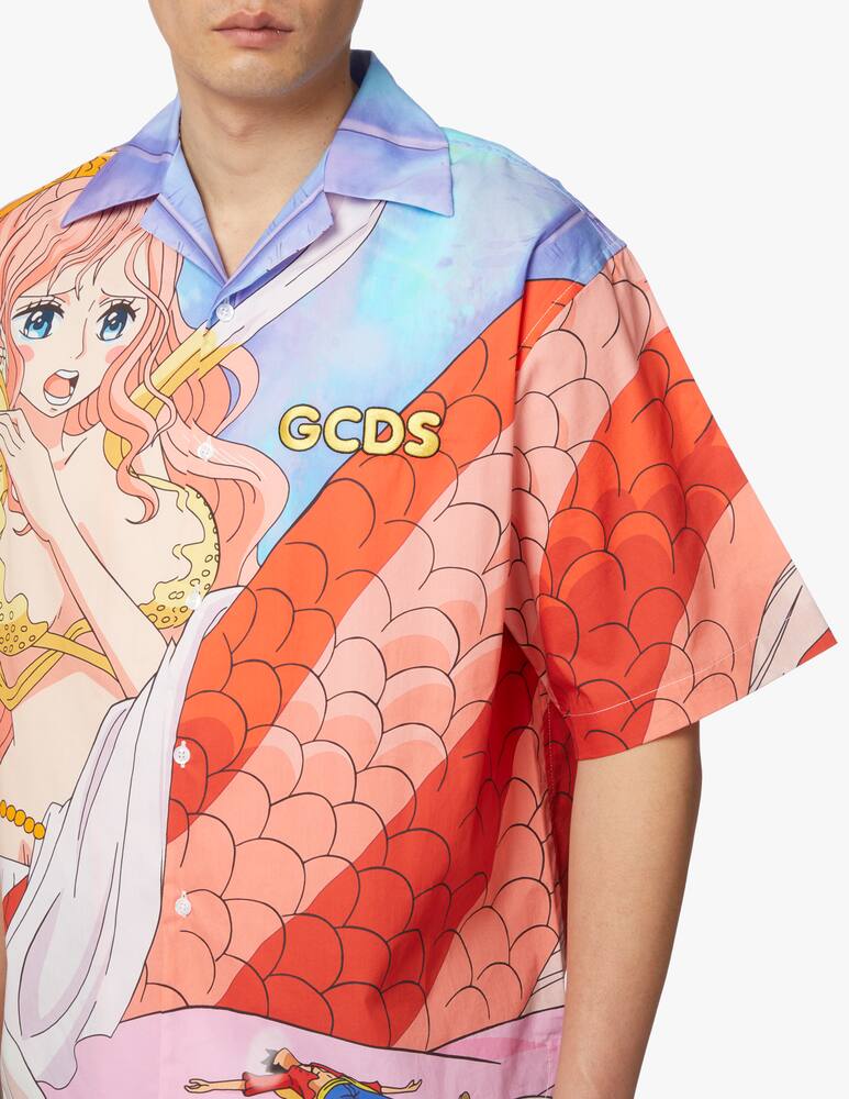 rinascente GCDS One piece print pink short sleeve shirt - multi