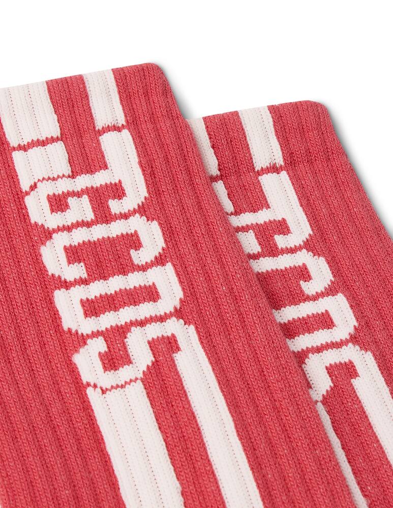 rinascente GCDS Overdyed round socks - red