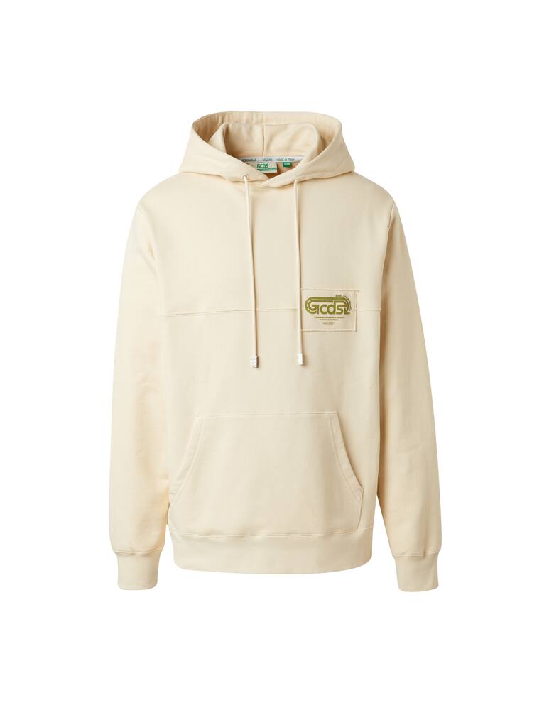 rinascente GCDS Felpa con cappuccio eco logo - bianco