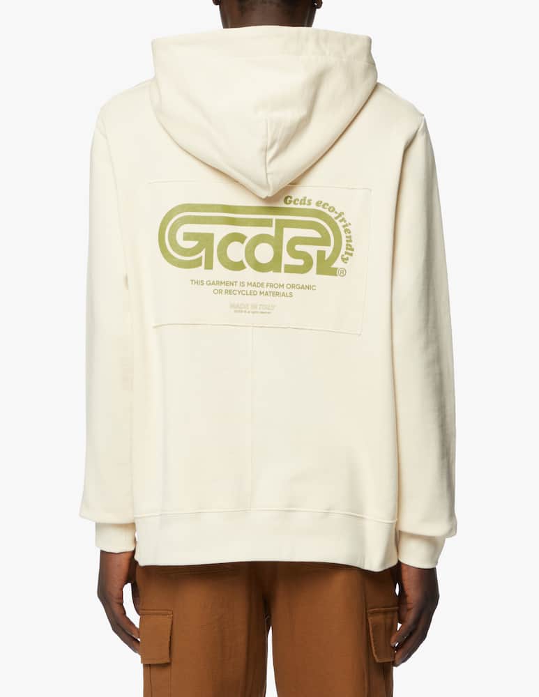 rinascente GCDS Felpa con cappuccio eco logo - bianco