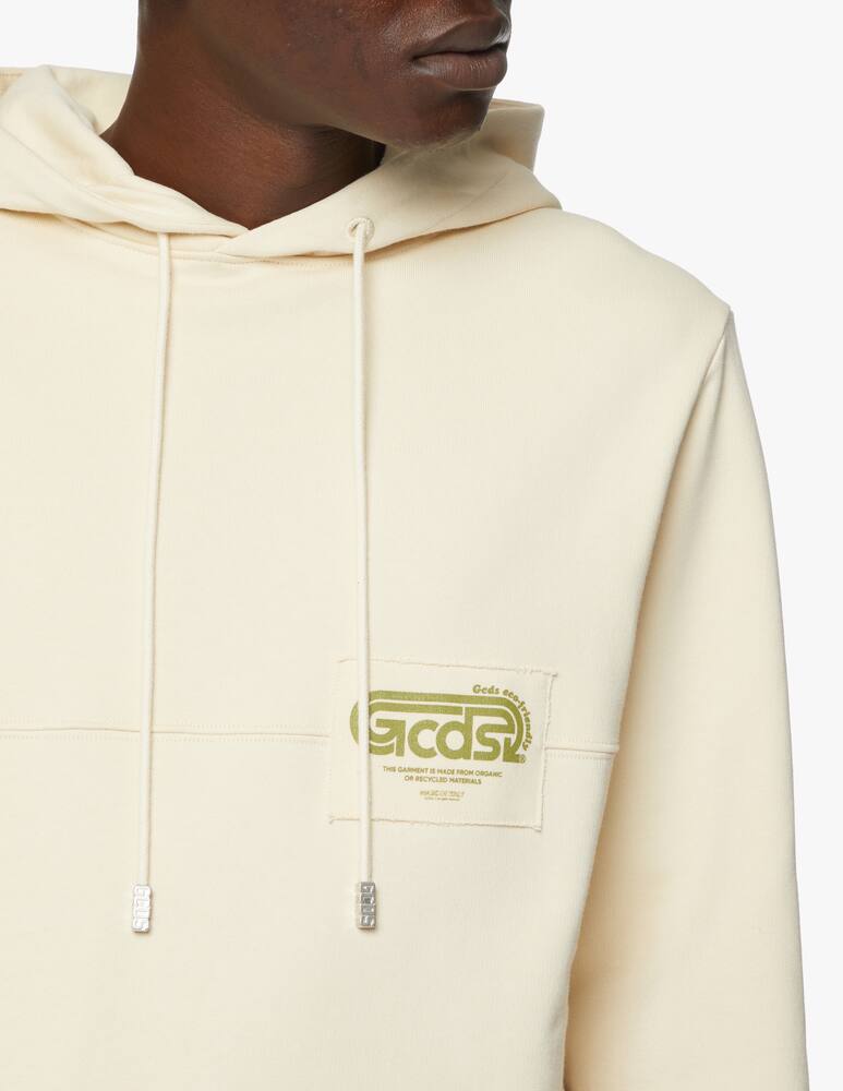 rinascente GCDS Felpa con cappuccio eco logo - bianco