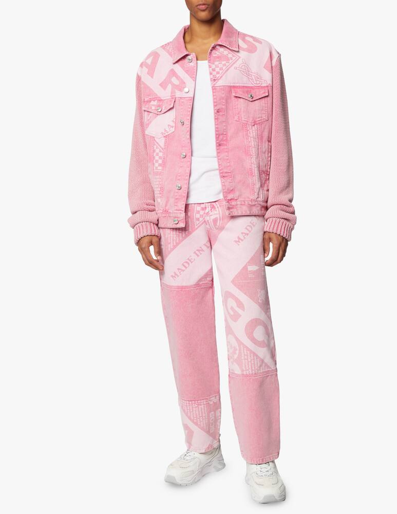 rinascente GCDS Overdyed denim jacket - pink