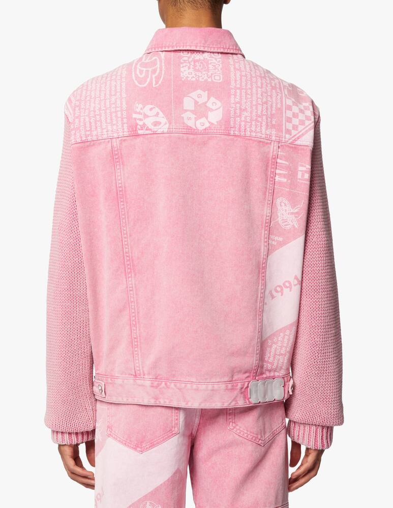 rinascente GCDS Overdyed denim jacket - pink