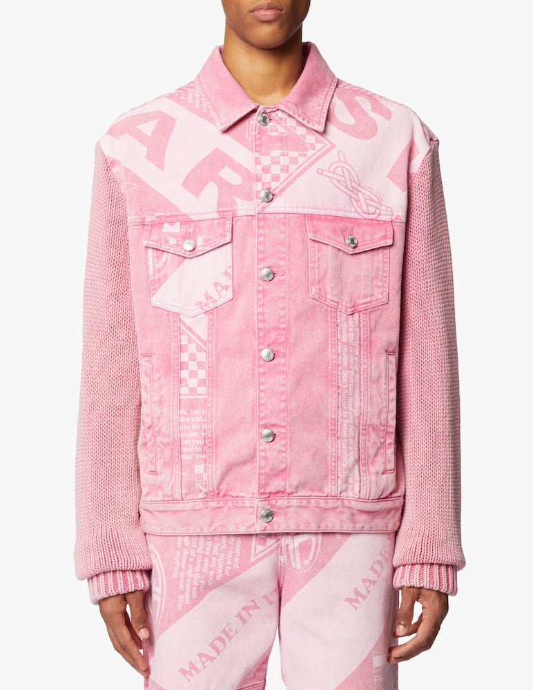 GCDS Overdyed denim jacket - pink - picture 1 GCDS Overdyed denim jacket - pink - picture 1