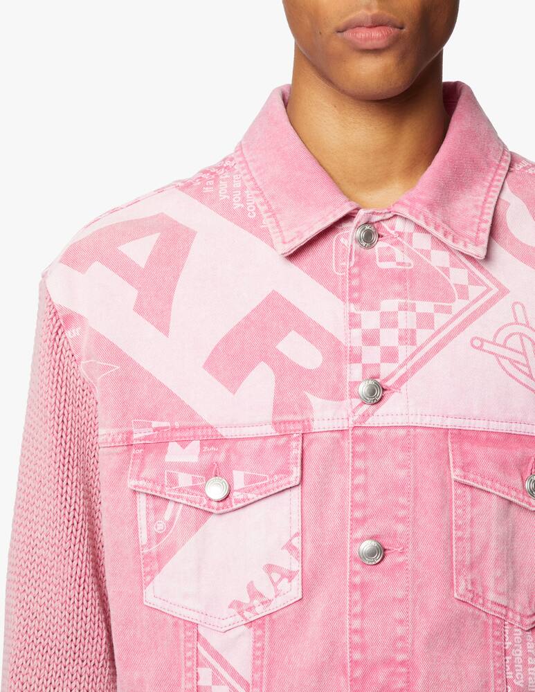 rinascente GCDS Overdyed denim jacket - pink