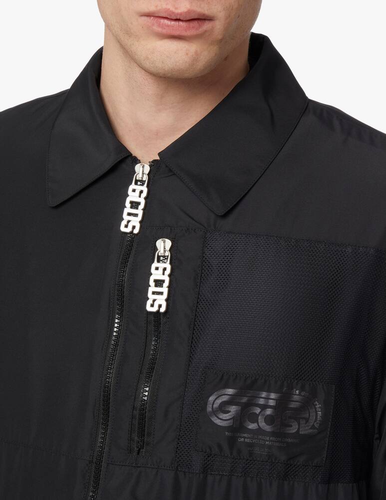rinascente GCDS Eco logo nylon jacket - black