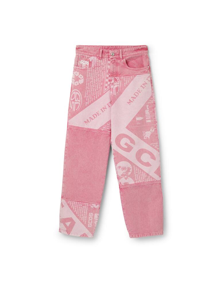 rinascente GCDS Pantaloni in denim overdyed - rosso