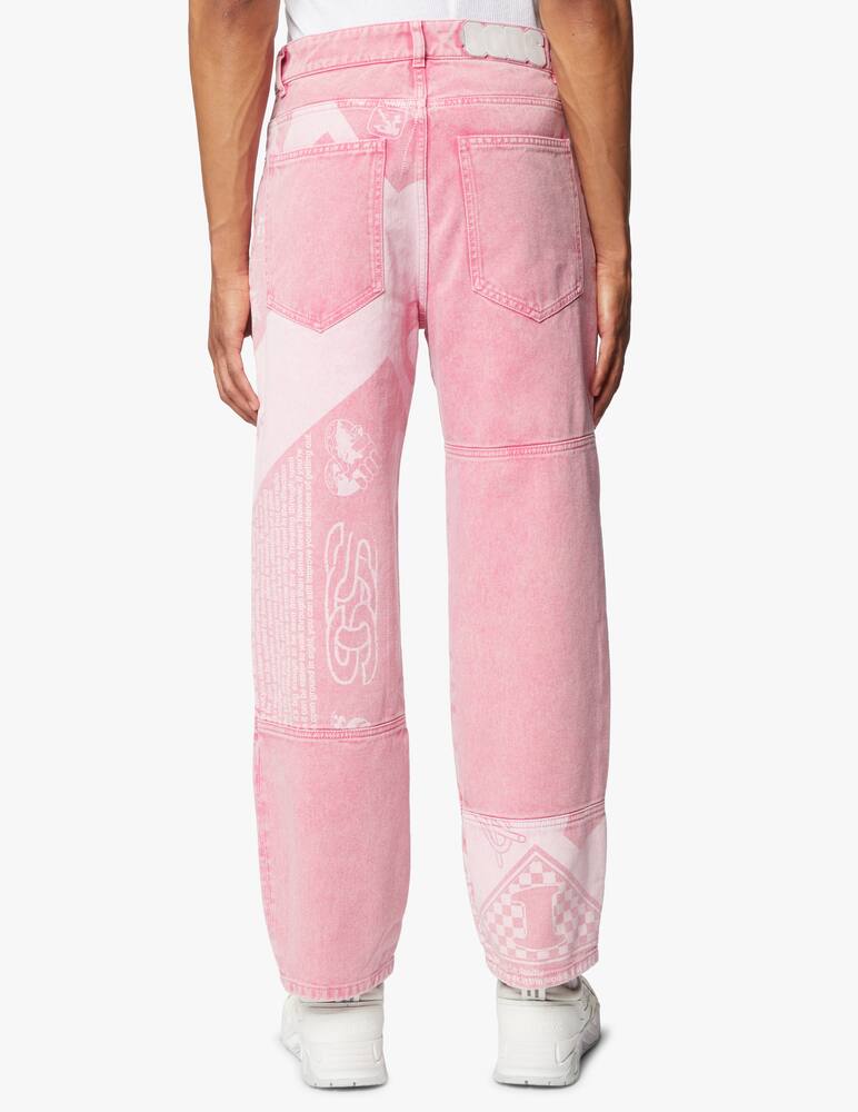 rinascente GCDS Pantaloni in denim overdyed - rosso