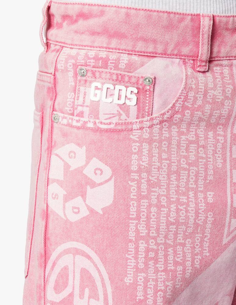 rinascente GCDS Pantaloni in denim overdyed - rosso