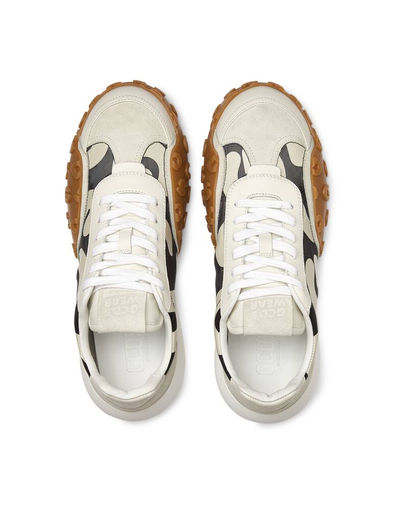 rinascente GCDS Andy logo puzzle waffle sneakers - white