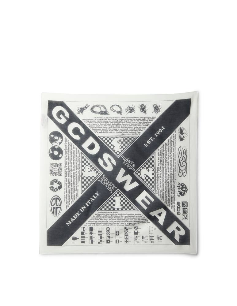 rinascente GCDS Universal flag bandana foulard - black