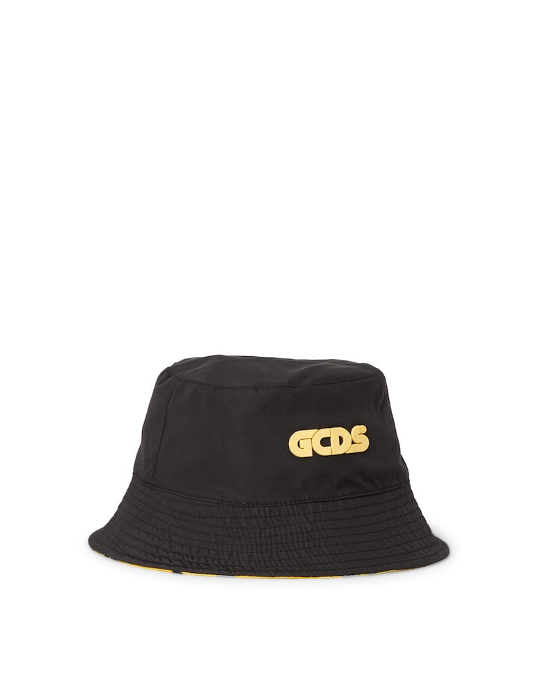 rinascente GCDS Camo double face fisherman hat - black