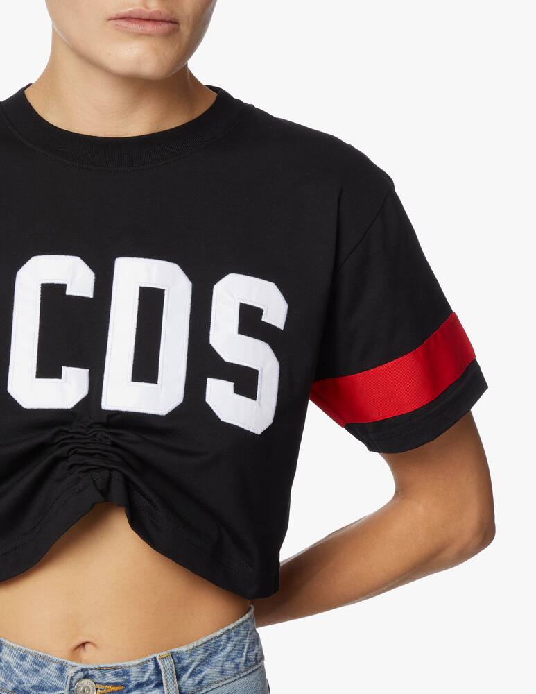 rinascente GCDS Top crop in cotone - nero