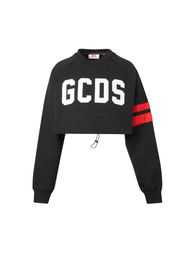rinascente GCDS Cotton cropped sweatshirt - black