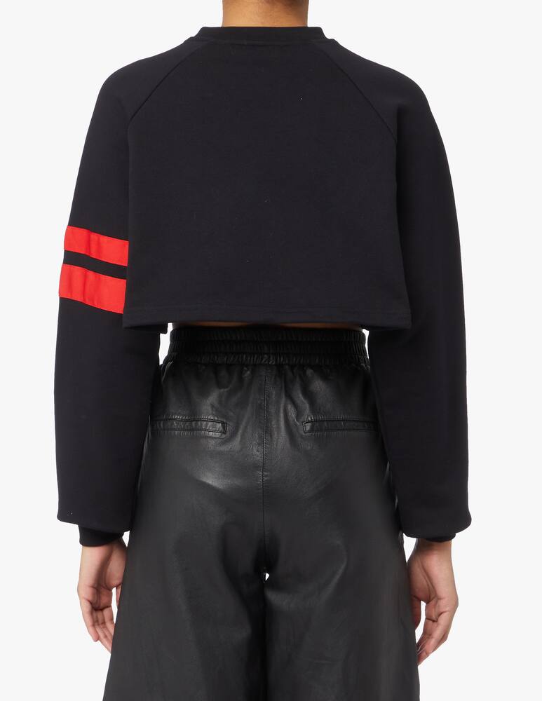 rinascente GCDS Cotton cropped sweatshirt - black