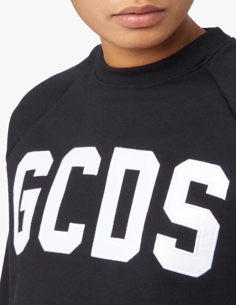 rinascente GCDS Cotton cropped sweatshirt - black