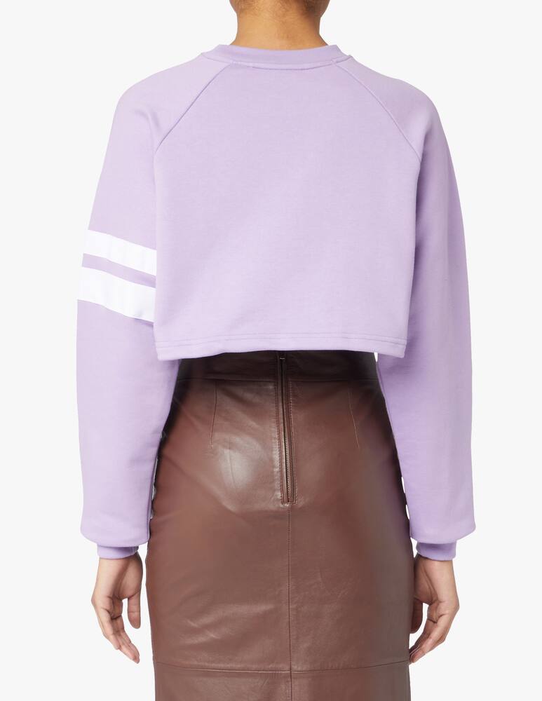 rinascente GCDS Cotton cropped sweatshirt - lilac